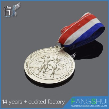 Factory price design die struck brass medal