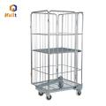 Mobile Logistics Trolley 4 Sides Foldable Galvanized Roll Trolley Supplier