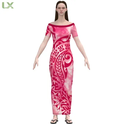Custom Pacific Island Design: Unique Polynesian Tribal Print Dress