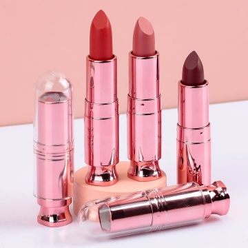 Customizable Private Logo Pink Lipstick Container: Luxury, Vegan, and Creamy