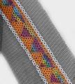 venda quente triângulo padrão de onda colorido lantejoulas étnicas guarnição do laço para a roupa