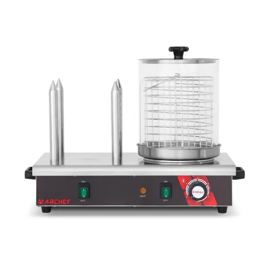 CE Certified Four Spikes Stainless Steel Hot Dog Steamer Bun Warmer