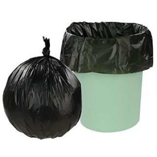 Black Garbage T-Shirt Plastic Dustbin Trash Bags on Roll