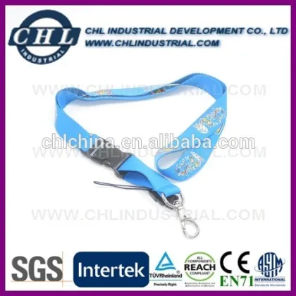 Promotion wholesale custom woven lanyard, polyester nylon neck lanyard, sublimation printed lanyard