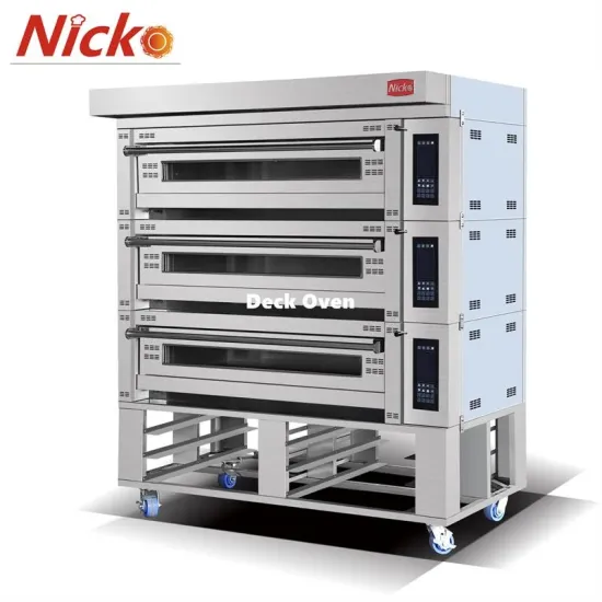 Hot Sale Heavy Duty Pizzeria Using 3 Decks 6 Trays Electric Desk Pizza Oven