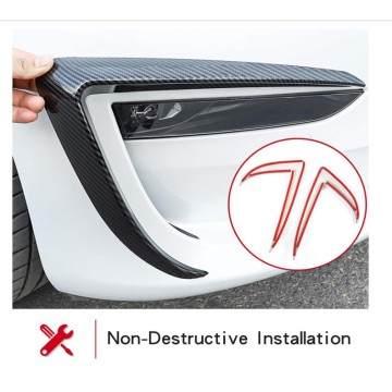 Fog Lamp Frame Blade Trim Spoiler for Tesla