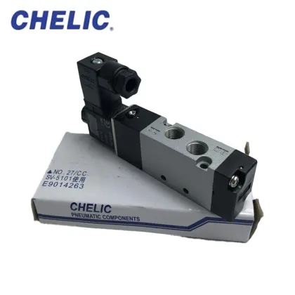 CHELIC Brand 4V210-08 DC 24V 12V 5-Way 2-Position Pneumatic Air Control Solenoid Valve
