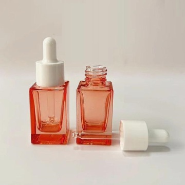 Lege square glazen druppeldlessen voor huidverzorging en etherische oliën - 30 ml en 50 ml