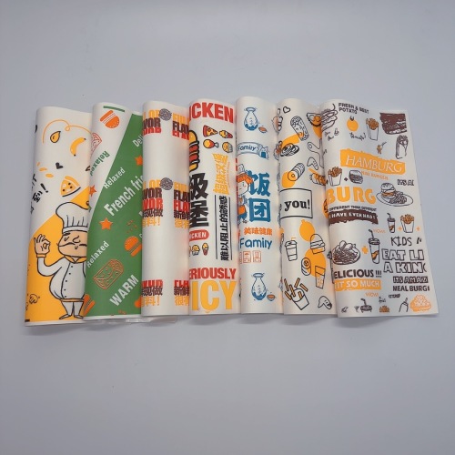 Sábanas de papel anti-petróleo de embalaje de comida rápida
