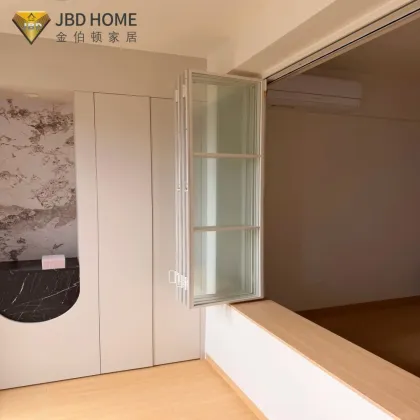 Soundproof double-sided window: aluminum folding window