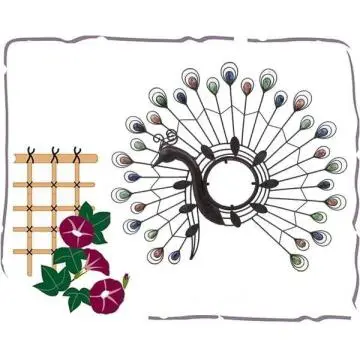 Metal craft peacock wall decoration