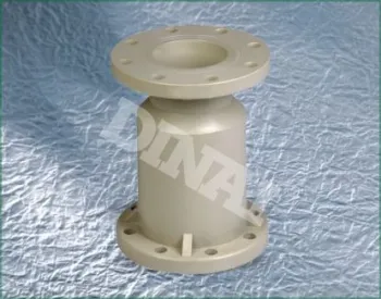 Pvdf Check Valve Pph Ball Flange Connection 1/2"(d20mm) Vertical Install Pn1.0mpa Jis/din