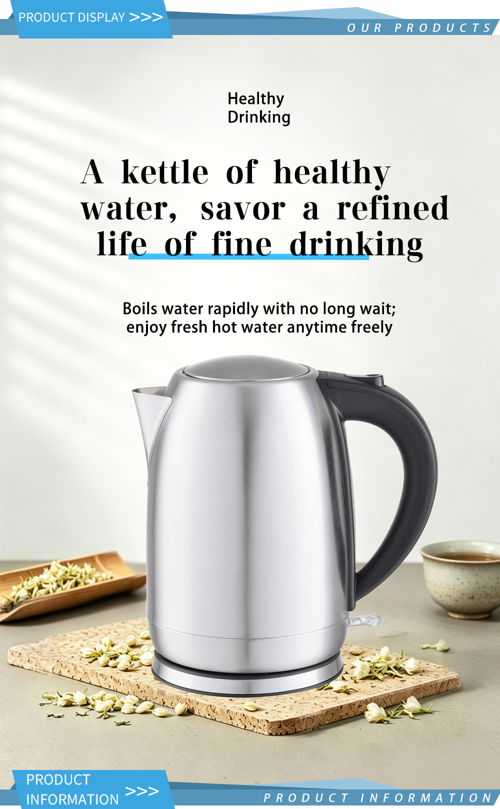 304 stainless steel kettle FK-1507-2