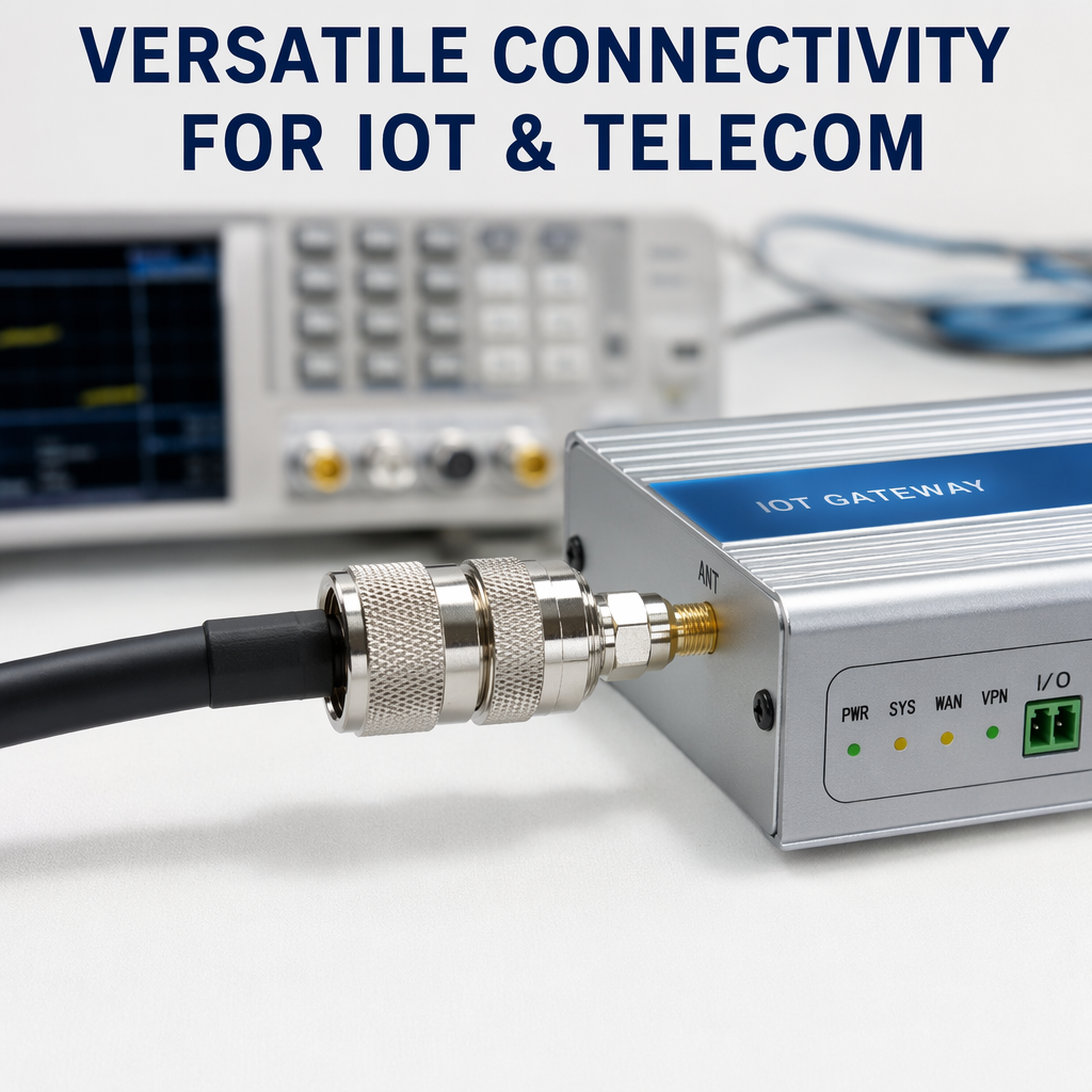 N Type RF adapter used in 5G base stations and industrial IoT communication systems
