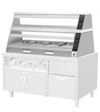 Stainless Steel 2 Layers Warming Showcase Food Display Food Heater