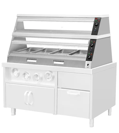 Stainless Steel 2 Layers Warming Showcase Food Display Food Heater