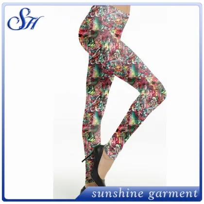 Capri leggings wholesale printed women leggings