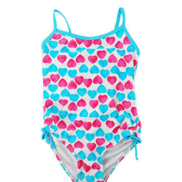 Girl's Swimwear, Made of Polyamide and Spandex Materials, Customized Sizes Welcome, Ruffles Design