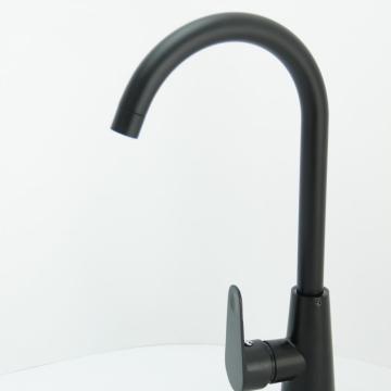 Goose Neck Pull Out Black Bathroom Basin Faucet