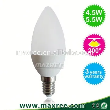 Hottest!!! aluminium plastic cheap 4w led candle light e14