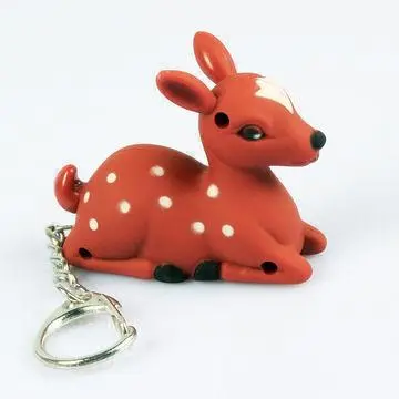 Deer LED flashlight keychain with sound