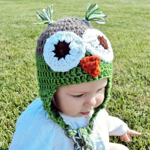 Owl Baby Hat Crocheted Owl Baby Hat Crochet Owl Beanie