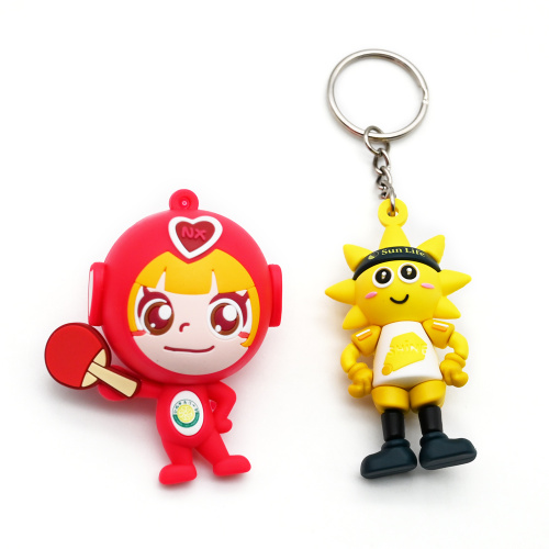 Soft Pvc Cartoon Keychains for Backpack Pendant