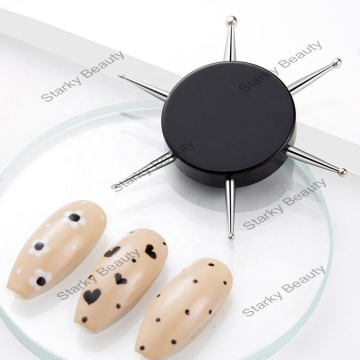 Wholesale Multifunctional Nail Supplies: 6-Head Nail Drill Pen with Diamond Inlay