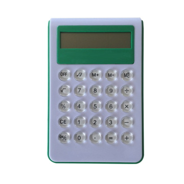 Button battery powered 8 digit calculator with voice