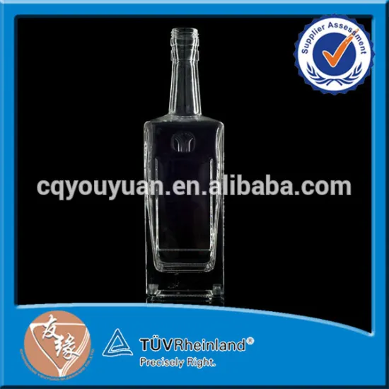 Wholesale Whiskey Bottle 700ML 500ML Sale Square Bottom Whisky Glass
