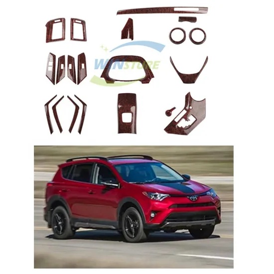 Winsture Car Interior Protection Kit: Dashboard Panel Cover and Front Inserts for Toyota RAV4 (2013-2019)