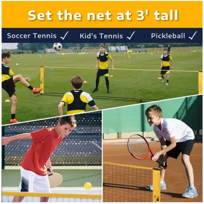 Badminton Pickleball Net Height Adjustable Portable Net