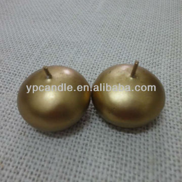 Small Golden Round Floating Candle on Water for Votive Activity