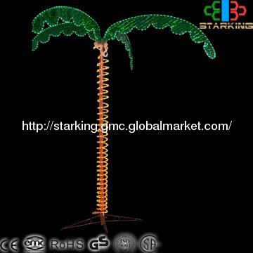 LED 3D palm tree motif light