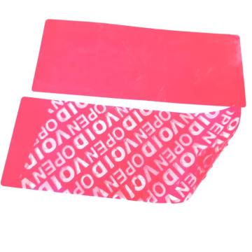 Tamper evident no transfer void label stickers