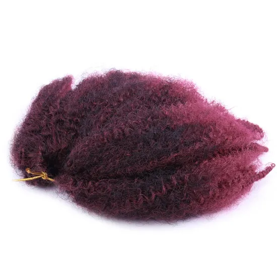 Hot Sale Wholesale 8inch Soft Cuban Twist Braiding Hair Afro Kinky Marley Braids Synthetic Crochet Braid Hair For Black Woman