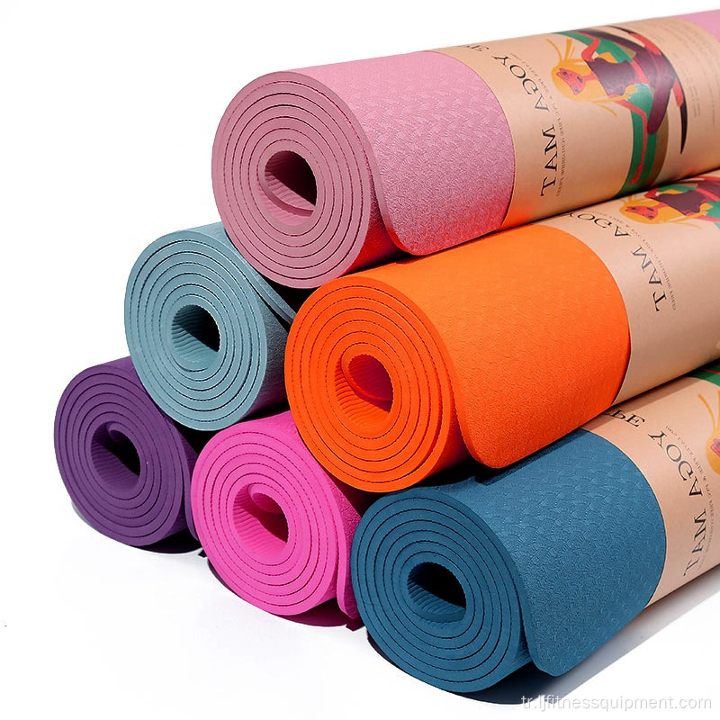 Yoga Mats Spor Salonu Aksesuarları Özel Kırmızı Mavi