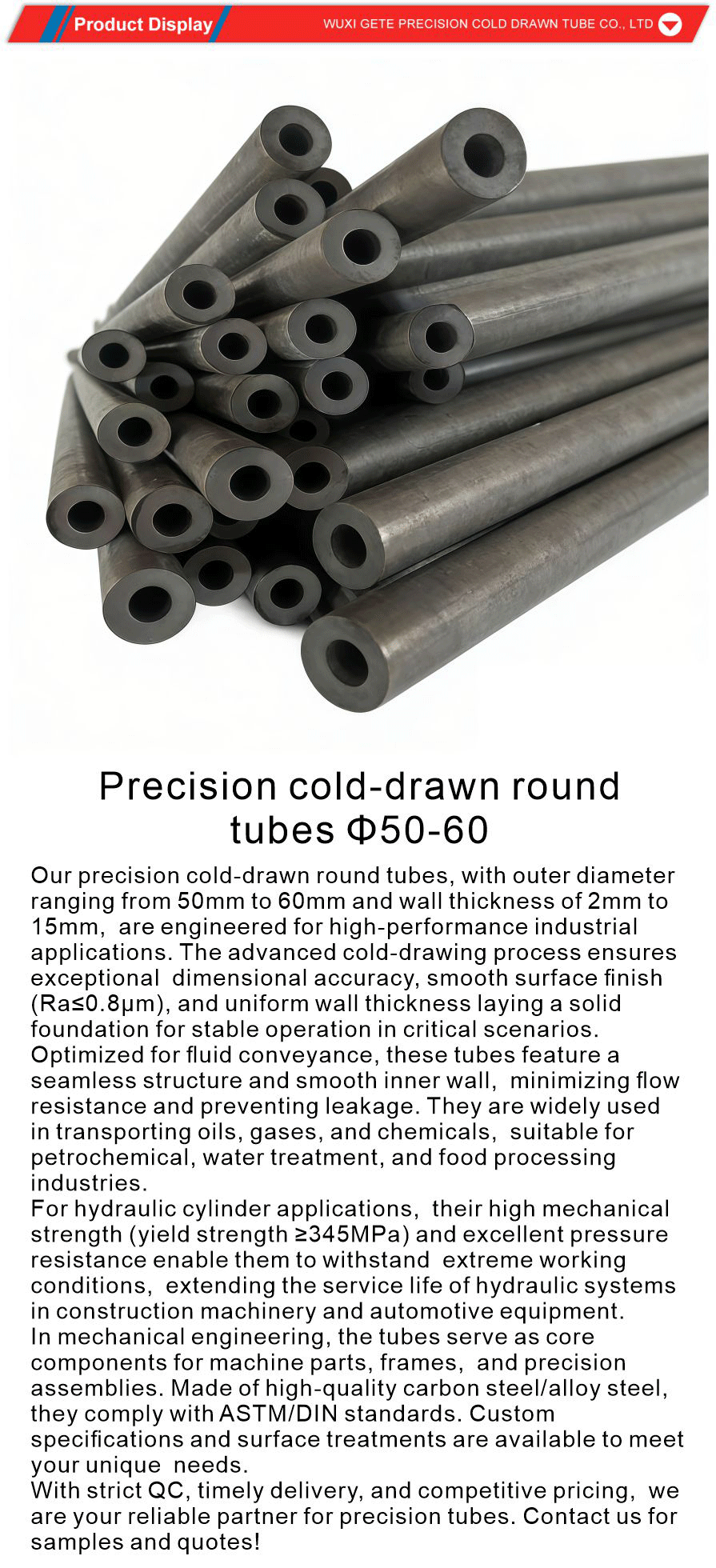 Precision steel pipes