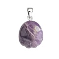 Amethyst Foot Keychain 22x25mm Children Feet Palm Feet Stone Pendant Key Accessories