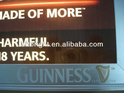 Advertising led snap frame guinness light box