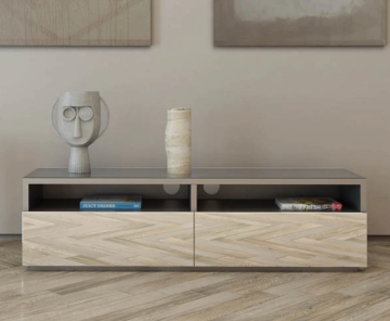 Office TV cabinet made of glass