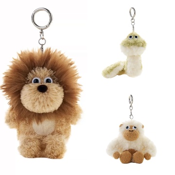 Fun jungle pet plush keychain