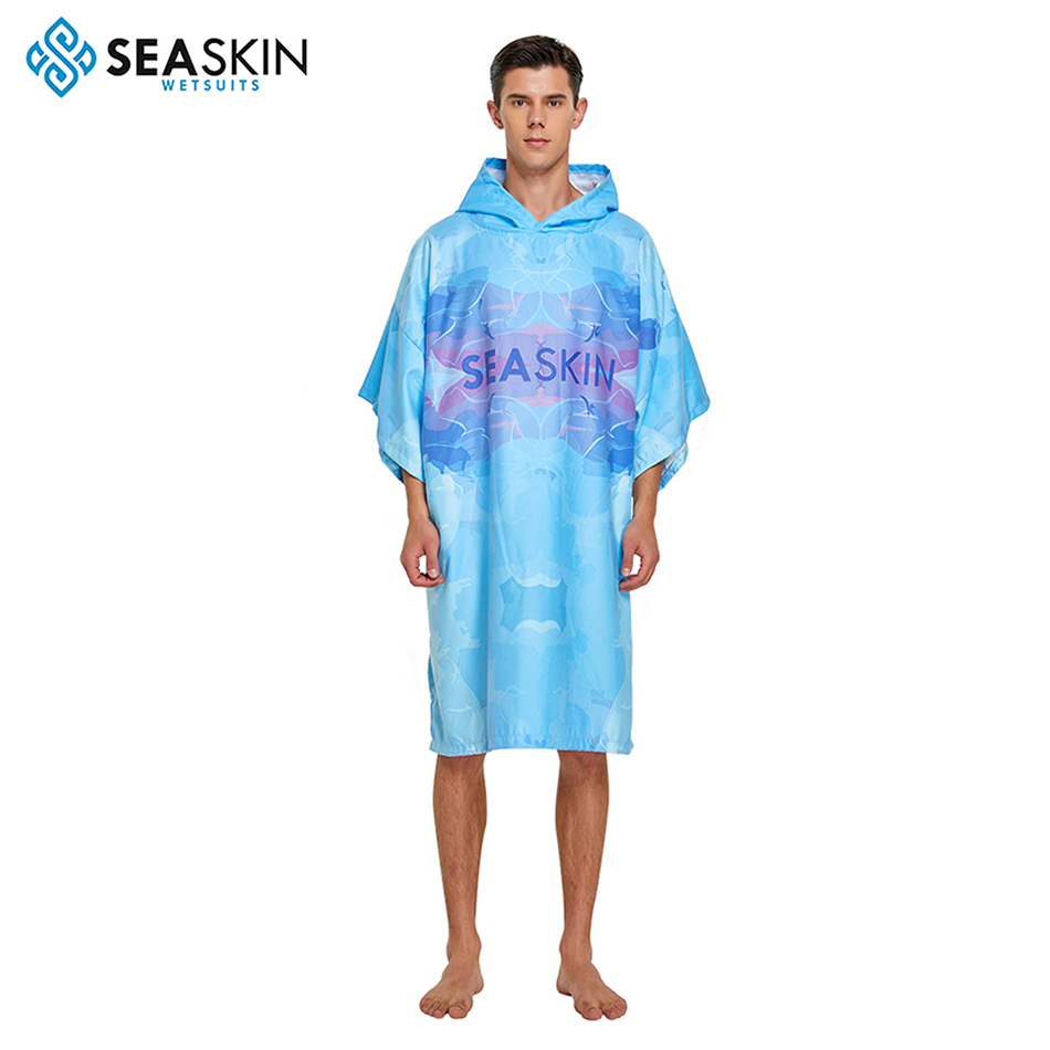 Seaskin Microfiber Large Cuff Surf Poncho Changing Robe