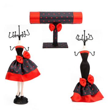 Long Dress Mannequin Elegant Jewelry Earring Necklace Stand Display Holder decorative necklace holder