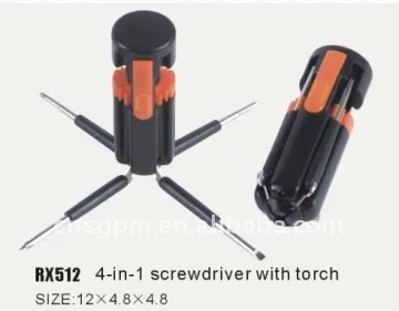 4 in 1 Multi Portable Screwdriver with LED Torch