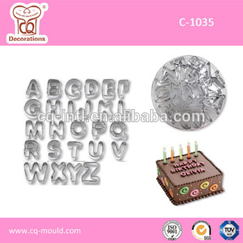 Metal alphabet fondant cake decoration cutters cookie cutters