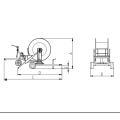 A sturdy, labor-saving, and stable sprinkler machine Aquajet 65-300TX