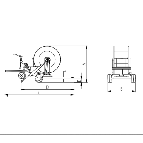 A sturdy, labor-saving, and stable sprinkler machine Aquajet 65-300TX