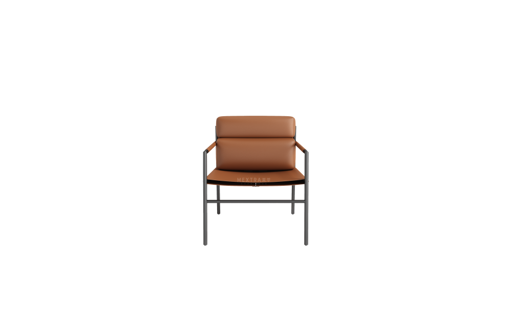 Modern Living Room Genuine Leather Arm Chair