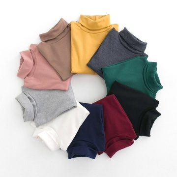 VIDMID Autumn Winter Children Turtleneck Kids Sweaters 10 Solid Colors Girls Sweater Boys Pullover Basic Shirt 3-10 years P65